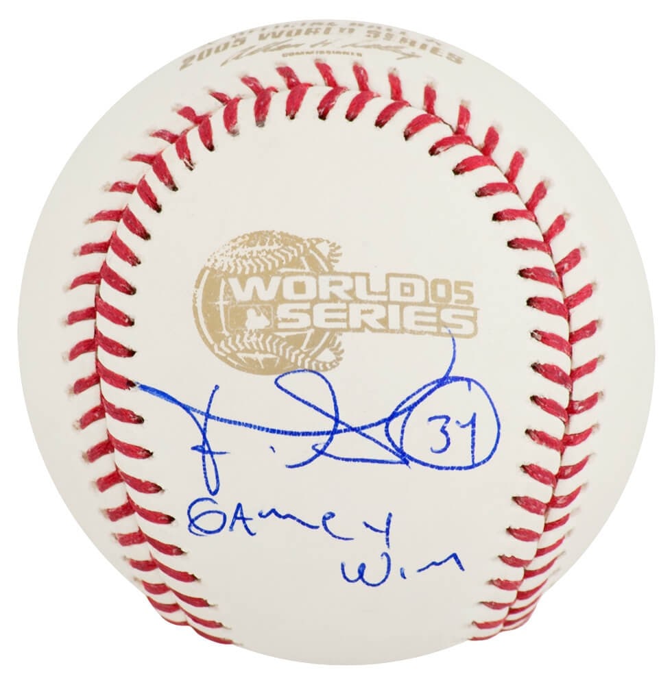 2005 World Series Baseball Signed by Freddy Garcia with Game 4 Inscription and COA (1 of 1)