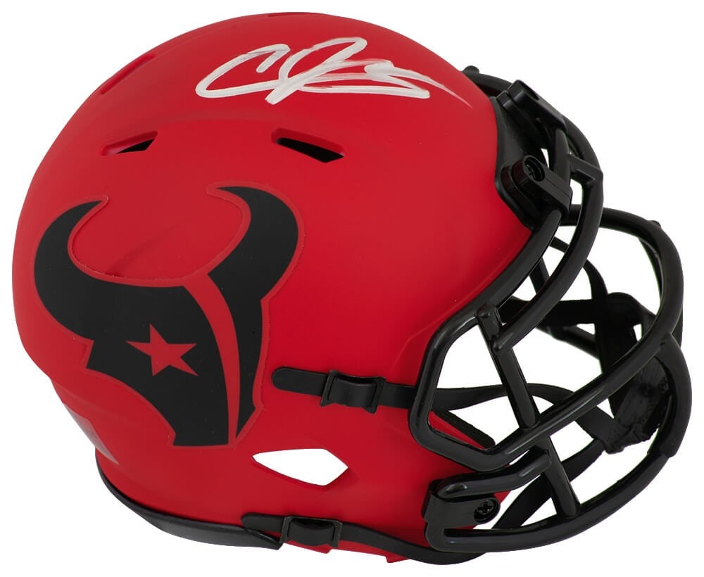 Houston Texans Mini Riddell Speed Helmet Autographed by Andre Johnson with COA (1 of 1)