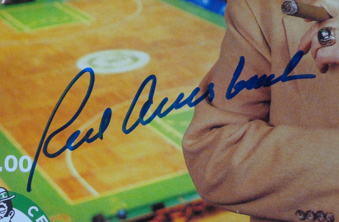 Red Auerbach Signed 1995 Final Game Program Boston Celtics JSA Authenticated - 2