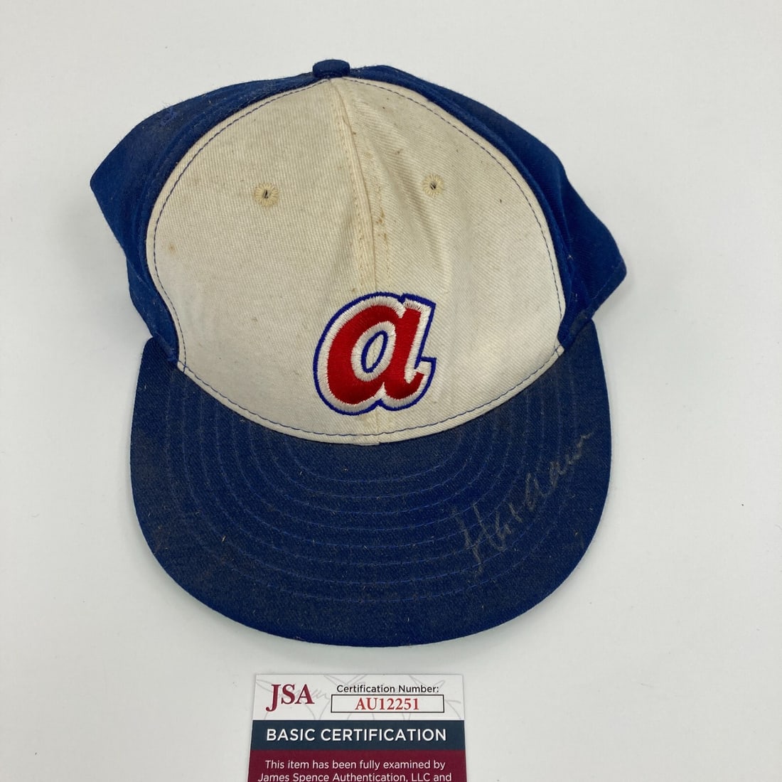 Hank Aaron Signed Atlanta Braves Vintage Hat with JSA COA (1 of 7)
