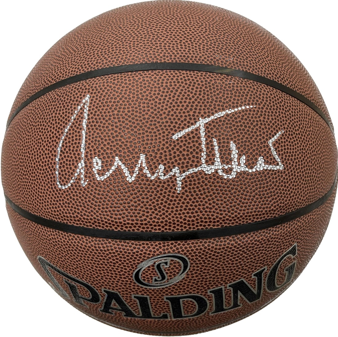 Jerry West Autographed Spalding Basketball PSA/DNA Lakers Signature (1 of 3)