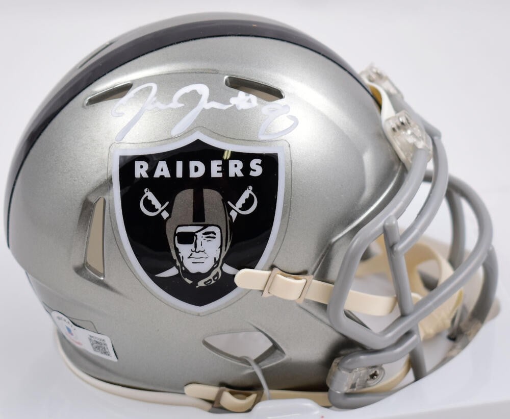 Josh Jacobs Las Vegas Raiders Autographed Mini Helmet Beckett Authentic (1 of 3)