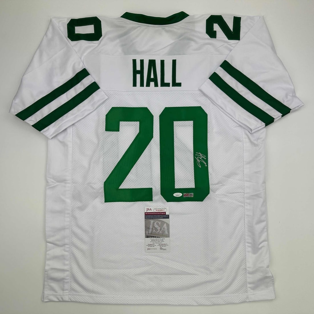 Breece Hall Autographed New York Jets Football Jersey JSA COA (1 of 4)