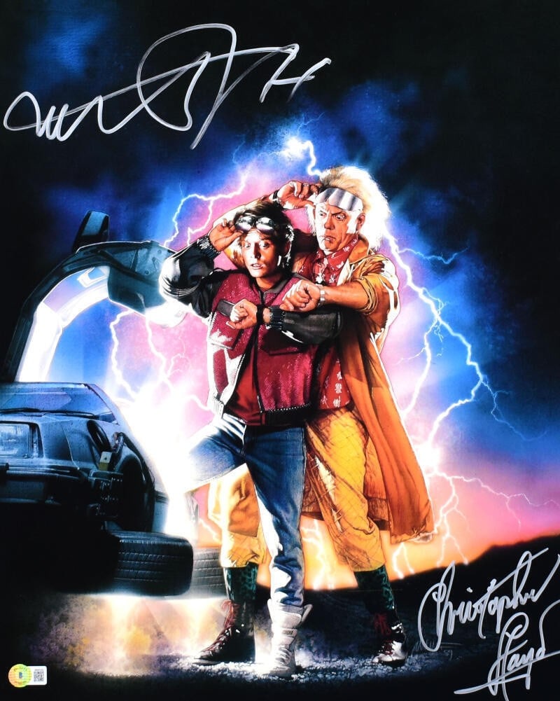 Christopher Lloyd Michael J Fox Back to the Future 16x20 Signed Photo Beckett (1 of 10)