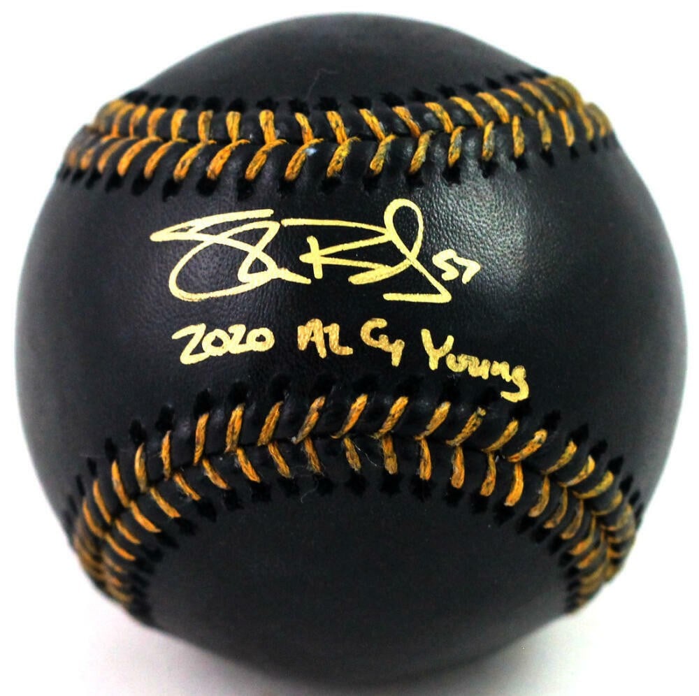 Shane Bieber Signed Rawlings OML Baseball Beckett Authenticated Gold Inscription (1 of 8)