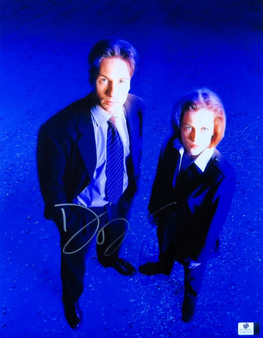 David Duchovny Gillian Anderson Signed 11x14 Photo X-Files GAI Authenticated (1 of 2)