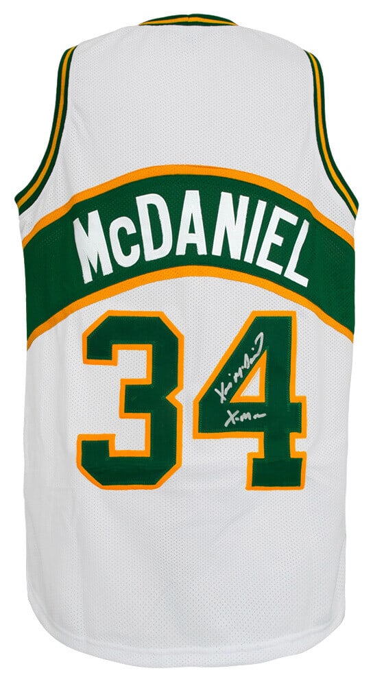 Xavier McDaniel Signed Seattle Supersonics Jersey X-Man Inscription with COA (1 of 3)