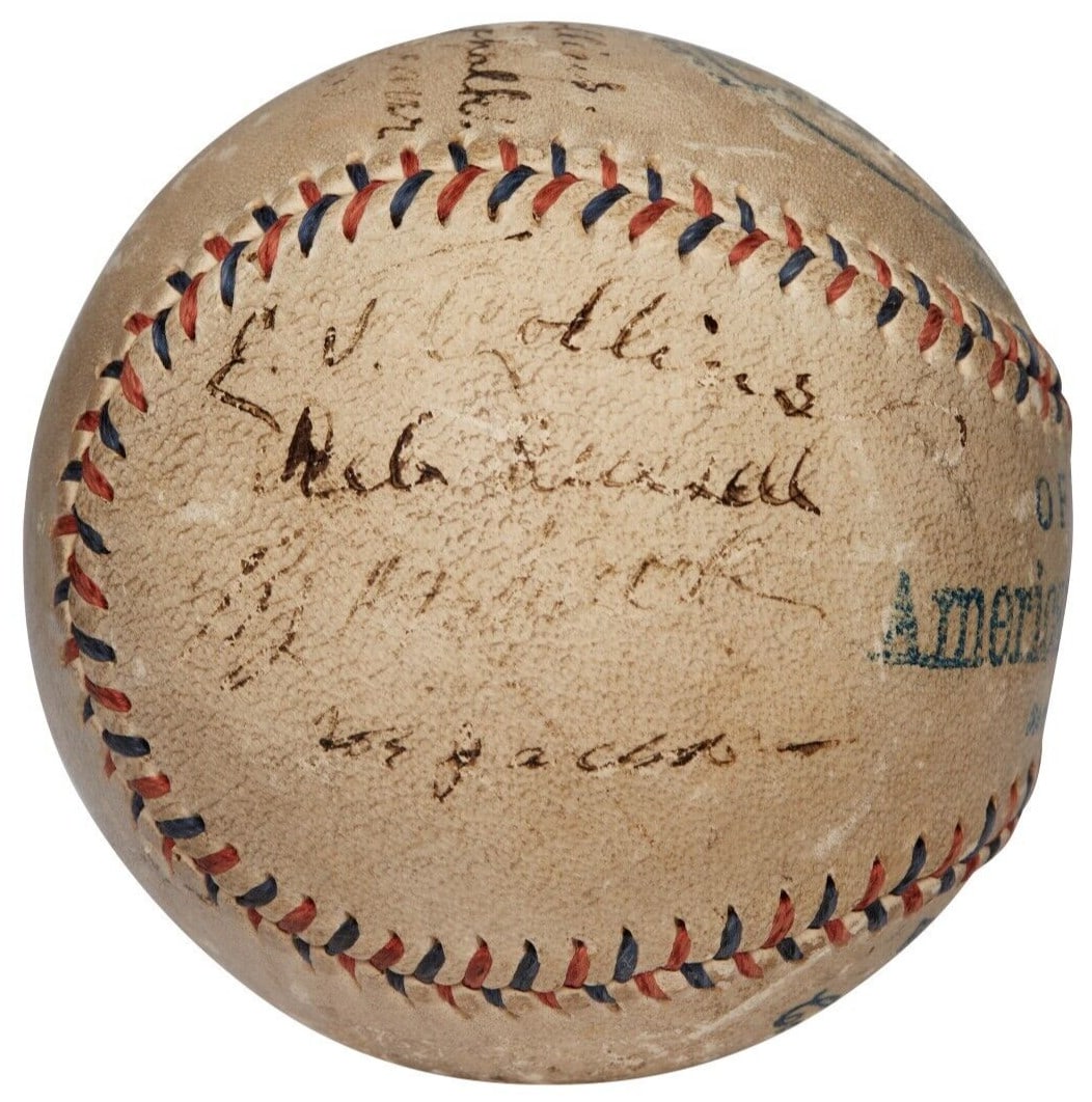 1917 Chicago White Sox Team Signed Baseball Joe Jackson PSA Authenticated: 1917 Chicago White Sox Team Signed Baseball Joe Jackson PSA Authenticated This is a remarkable 1917 Chicago White Sox team-signed baseball featuring the signature of legendary player Joe Jackson. The