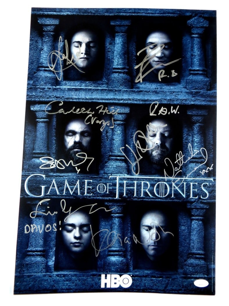 Game of Thrones Multi Signed 13x20 Poster 9 Autographs JSA Authenticated (1 of 5)