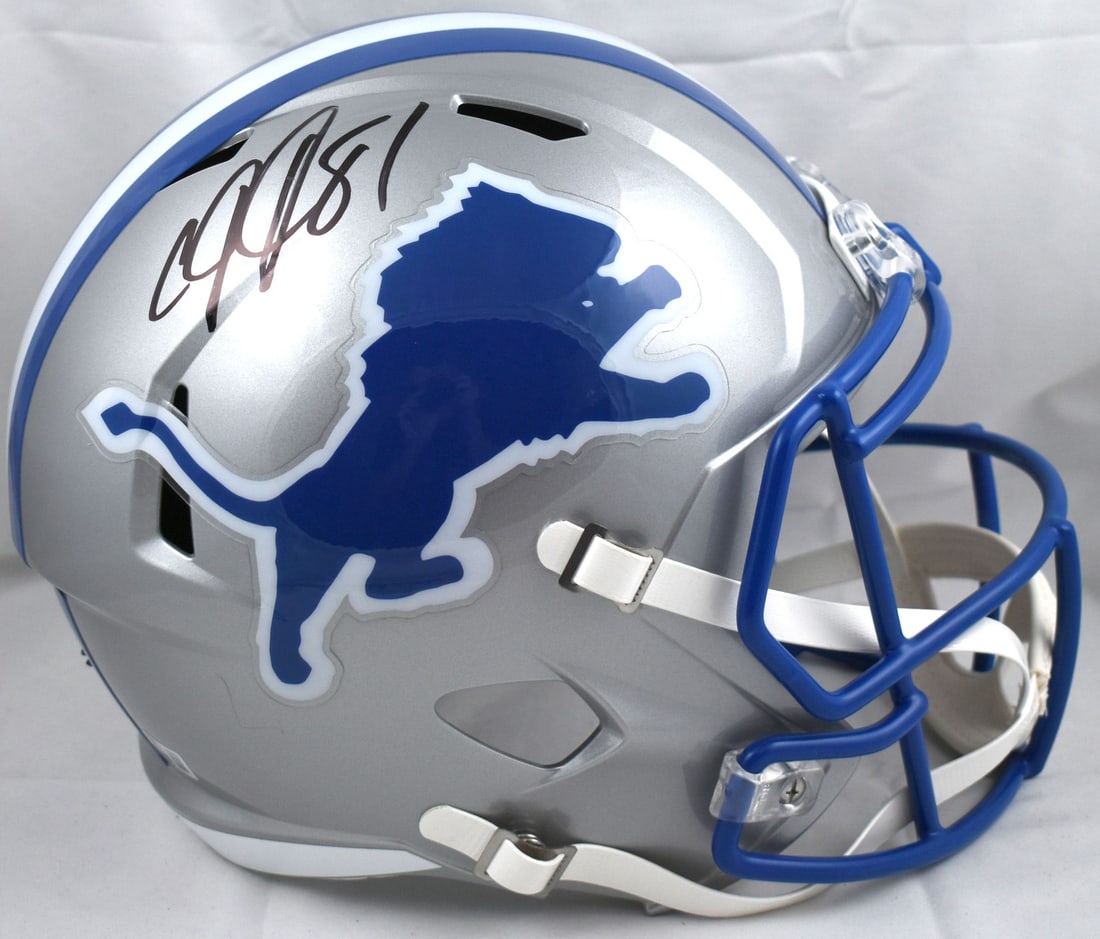 Calvin Johnson Signed Detroit Lions Speed Helmet Beckett Authenticated (1 of 5)