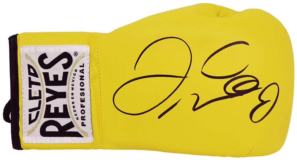 Floyd Mayweather Jr. Signed Cleto Reyes Yellow Boxing Glove with COA (1 of 1)