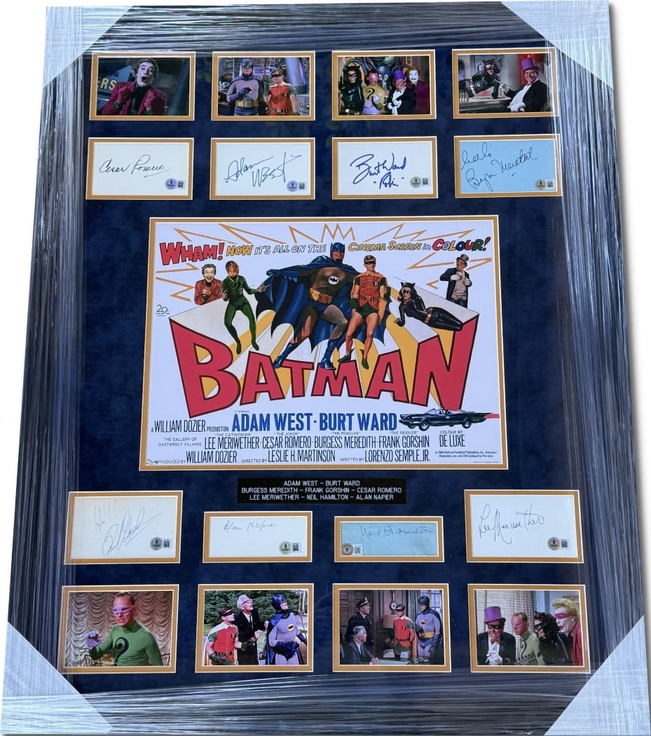 Batman Signed Cast Cuts by Adam West Burt Ward 8 Authenticated Beckett (1 of 6)