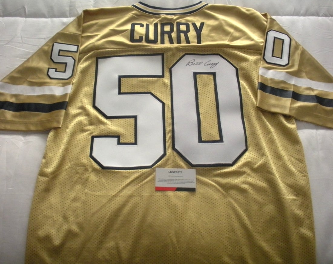 Signed Russell Jersey Bill Curry Georgia Tech Yellow Jackets Beckett Authenticated: Signed Russell Jersey Bill Curry Georgia Tech Yellow Jackets Beckett Authenticated This is an official Russell jersey signed by Bill Curry, featuring authentication by Beckett Authentication Services