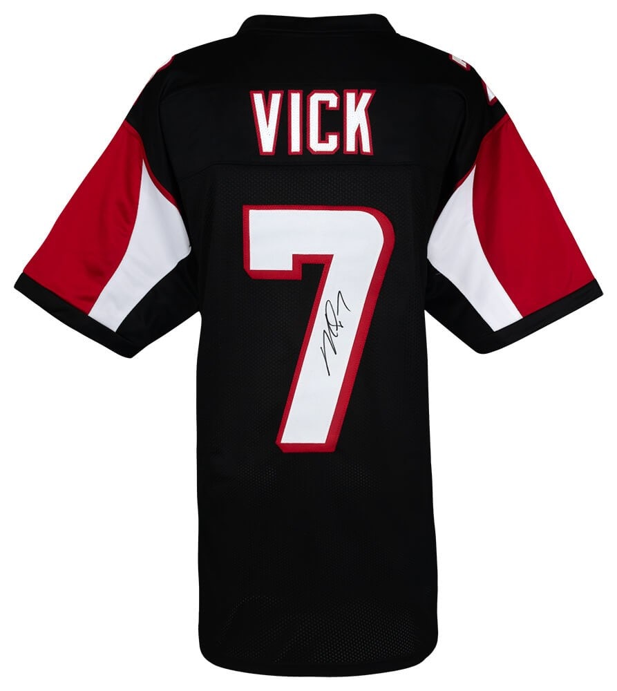 Michael Vick Signed Black Throwback Jersey Atlanta Falcons COA (1 of 3)