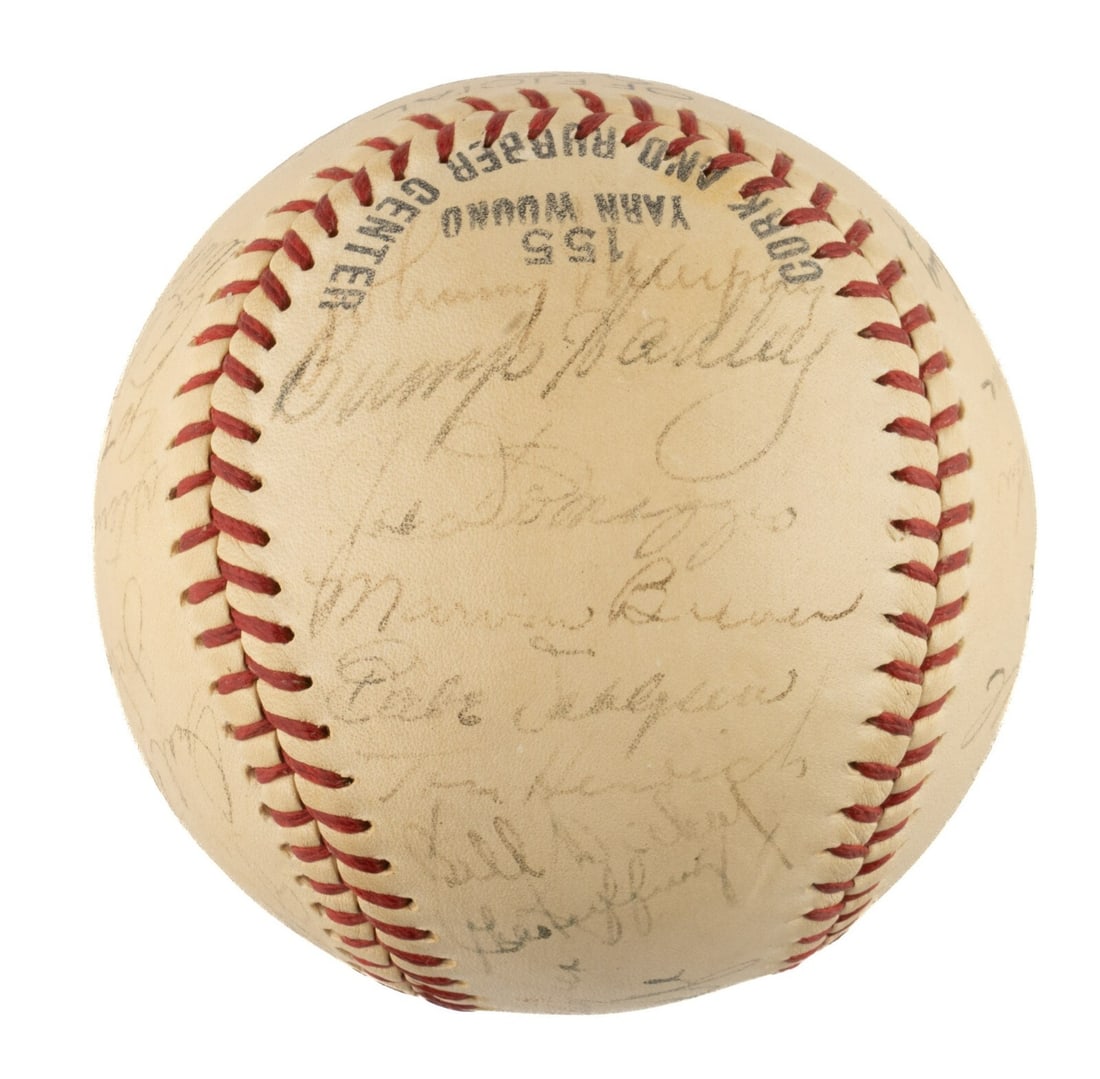 1939 New York Yankees Signed Baseball with PSA DNA COA: 1939 New York Yankees Signed Baseball with PSA DNA COA This official Spalding 'Joe DiMaggio League Ball' commemorates the 1939 New York Yankees World Series Championship, featuring the authentic signa