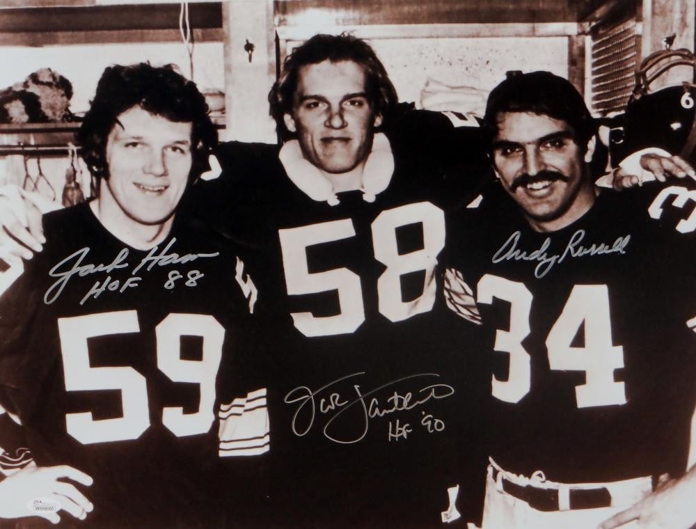 16x20 Black and White Steelers Photo Signed by Ham Lambert with Two Inscriptions JSA Auth (1 of 9)