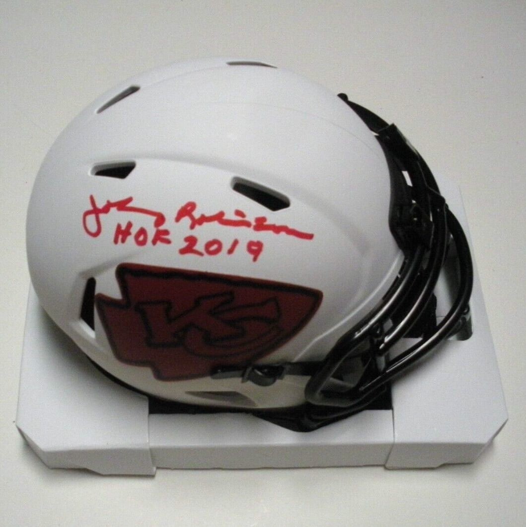 Johnny Robinson Signed Mini Helmet KC Chiefs HOF 2019 with COA (1 of 2)