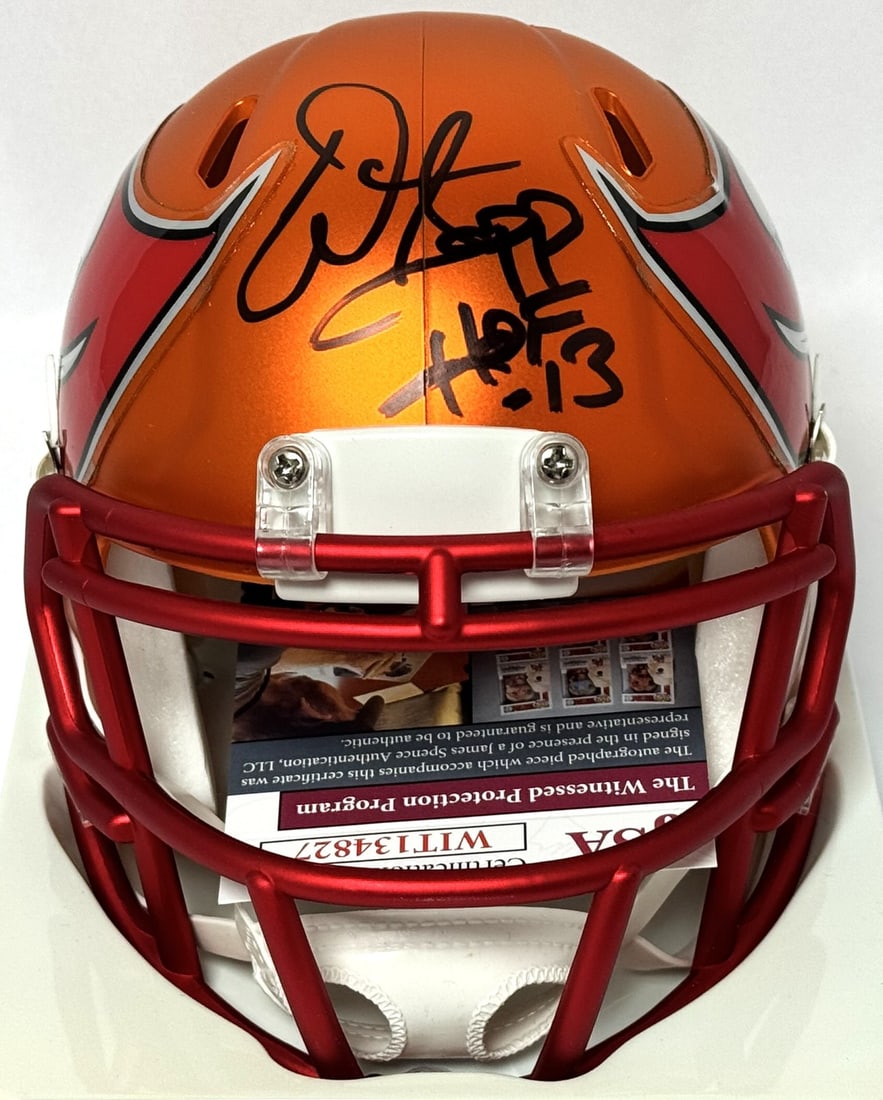 Warren Sapp Signed Tampa Bay Buccaneers Blaze Speed Mini Helmet JSA Authenticated (1 of 4)