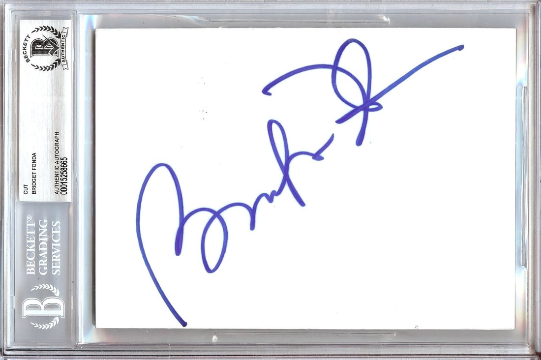 Bridget Fonda Autographed Cut Signature Encased by Beckett 6 x 9 (1 of 1)