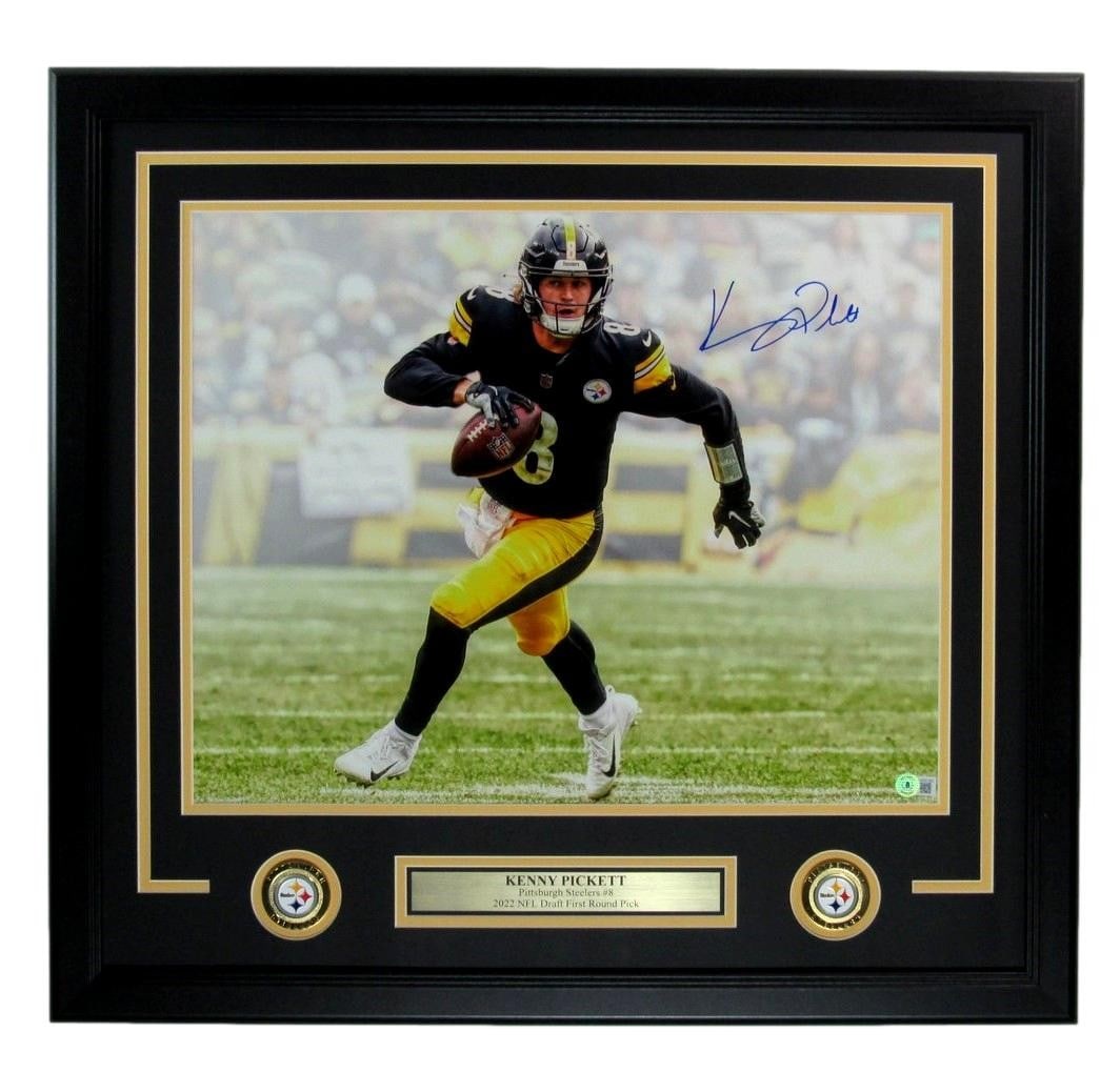 Framed 16x20 Photograph Signed by Kenny Pickett Pittsburgh Steelers Fanatics (1 of 4)