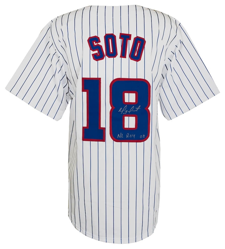 Geovany Soto Signed Baseball Jersey Chicago Cubs NL ROY 08 Inscription (1 of 1)