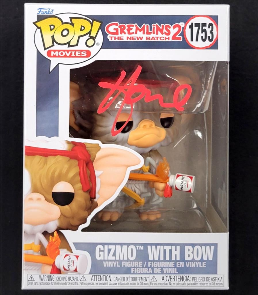 Gizmo with Bow Gremlins Funko Pop signed by Howie Mandel Beckett authenticated (1 of 5)
