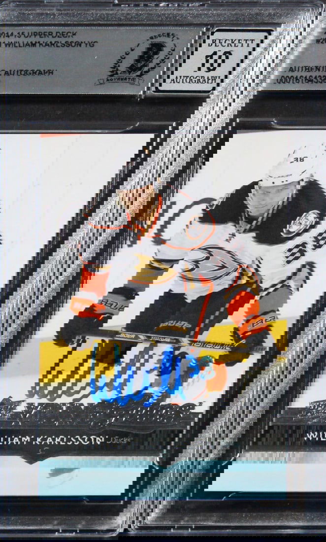 William Karlsson Autographed 2014 Upper Deck #201 Card Gem Mint 10 Beckett Slabbed (1 of 2)