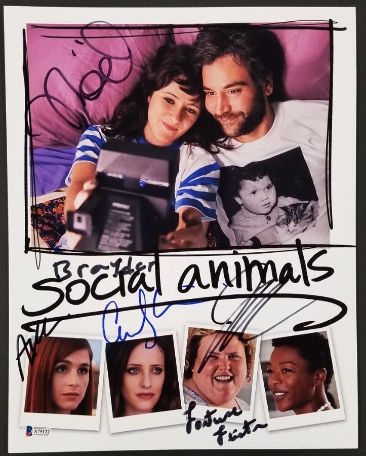 11x14 Social Animals Cast Signed Photograph With Five Autographs Beckett BAS COA: 11x14 Social Animals Cast Signed Photograph With Five Autographs Beckett BAS COA This is an original 11x14 photograph from the film 'Social Animals', signed by five cast members, including Radnor and