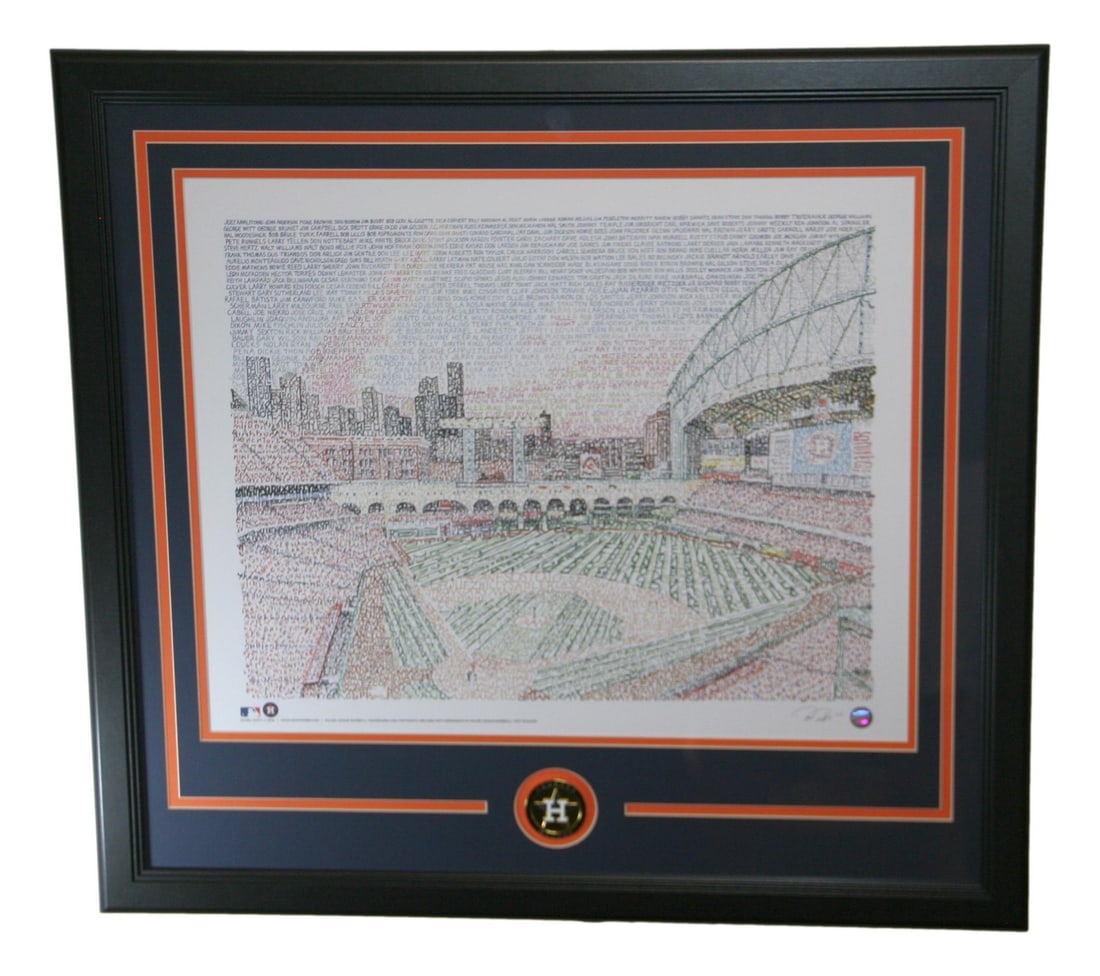 Houston Astros 16x20 Framed Art of Words Minute Maid Stadium (1 of 5)