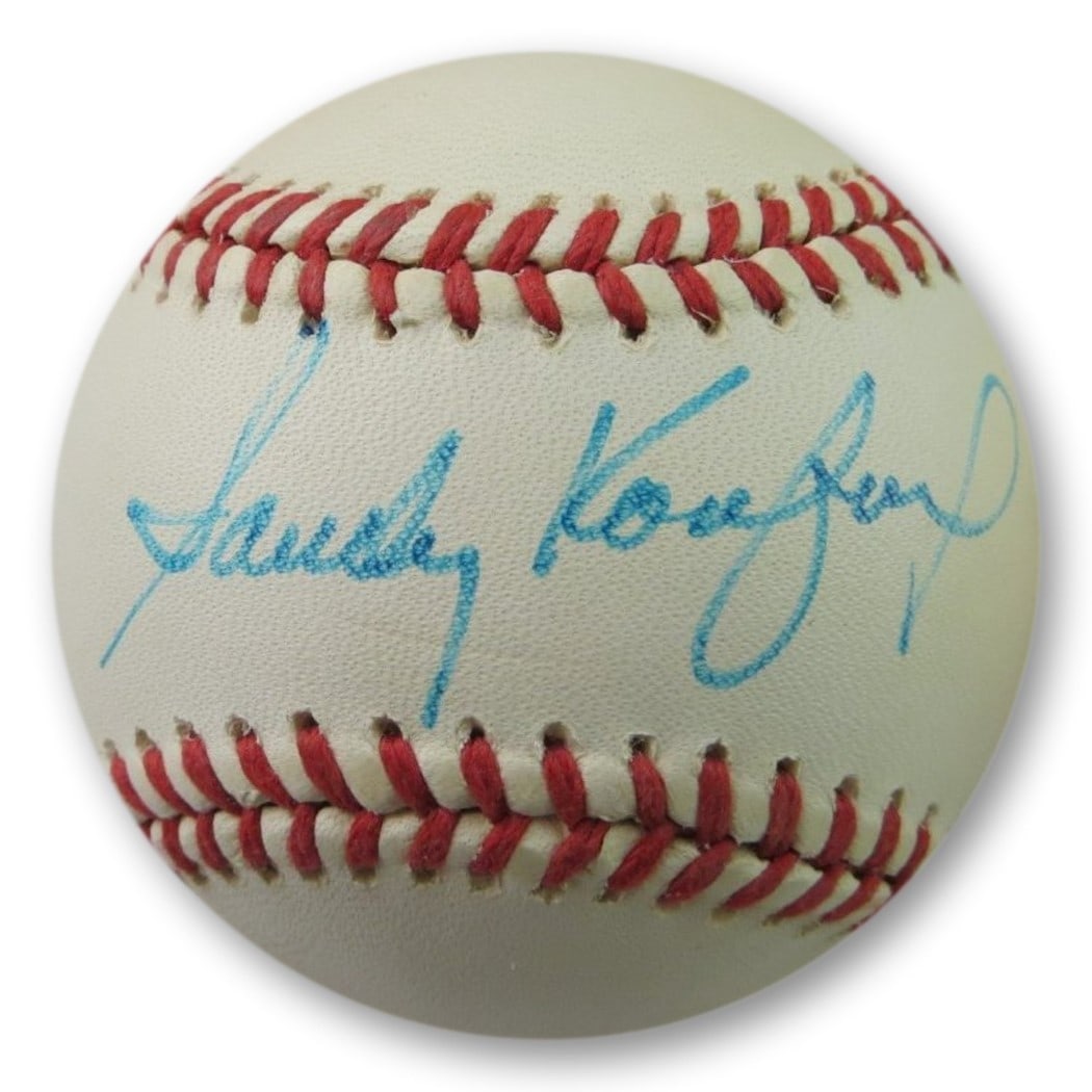 Sandy Koufax Autographed NL Baseball Dodgers JSA Authenticated: Sandy Koufax Autographed NL Baseball Dodgers JSA Authenticated Own a piece of baseball history with this Sandy Koufax signed National League baseball. This authentic baseball features the legendary pi