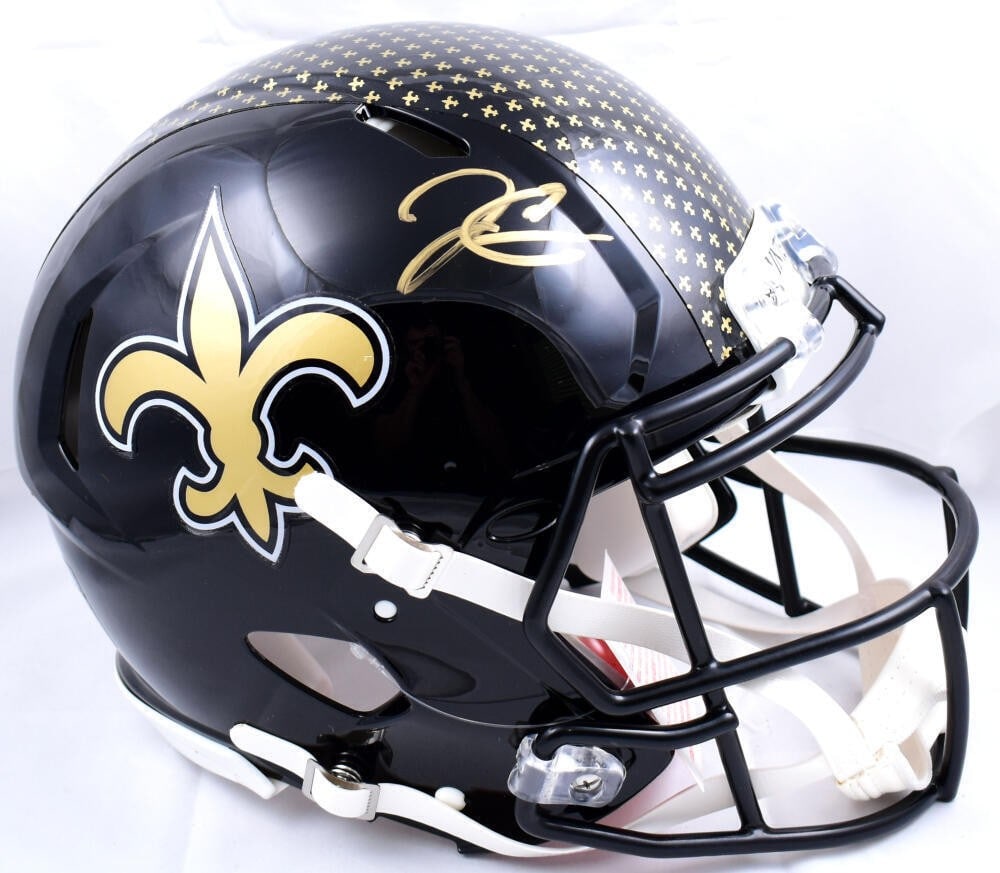 Derek Carr Signed New Orleans Saints Full Size Alternate Speed Helmet Beckett Authenticated (1 of 5)