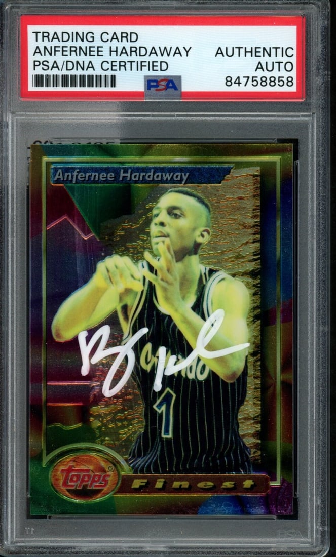 1993-94 Topps Finest Anfernee Hardaway Rookie Card Signed PSA/DNA (1 of 2)