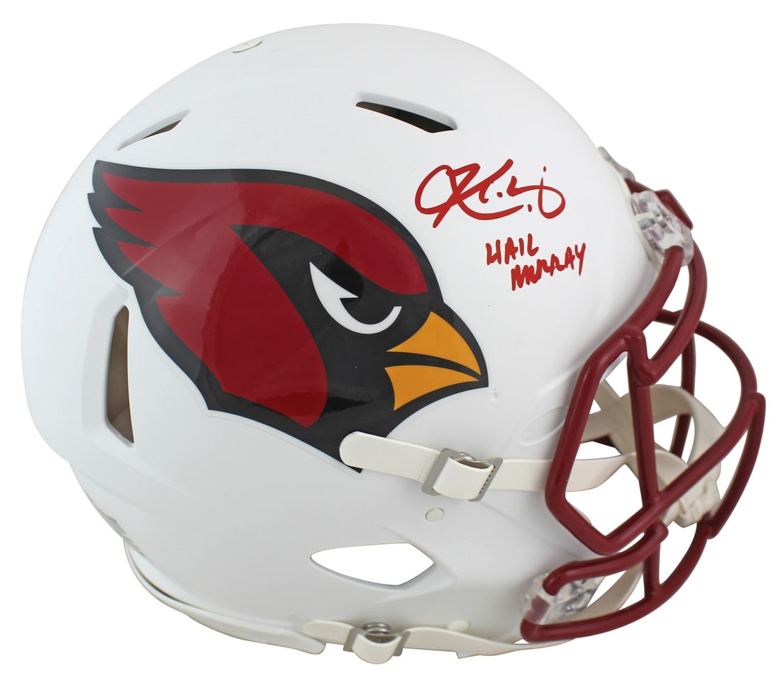 Kyler Murray Signed Flat White Speed Helmet Hail Murray BAS Authentication (1 of 7)
