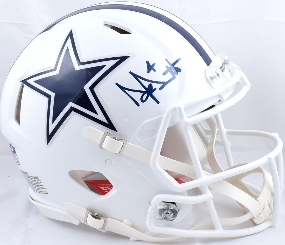 Dak Prescott Autographed Cowboys 2002 Speed Helmet Beckett Authenticated (1 of 5)