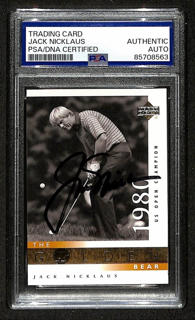 Jack Nicklaus 2001 Upper Deck Golf Card 121 PSA DNA Certified Autograph (1 of 2)
