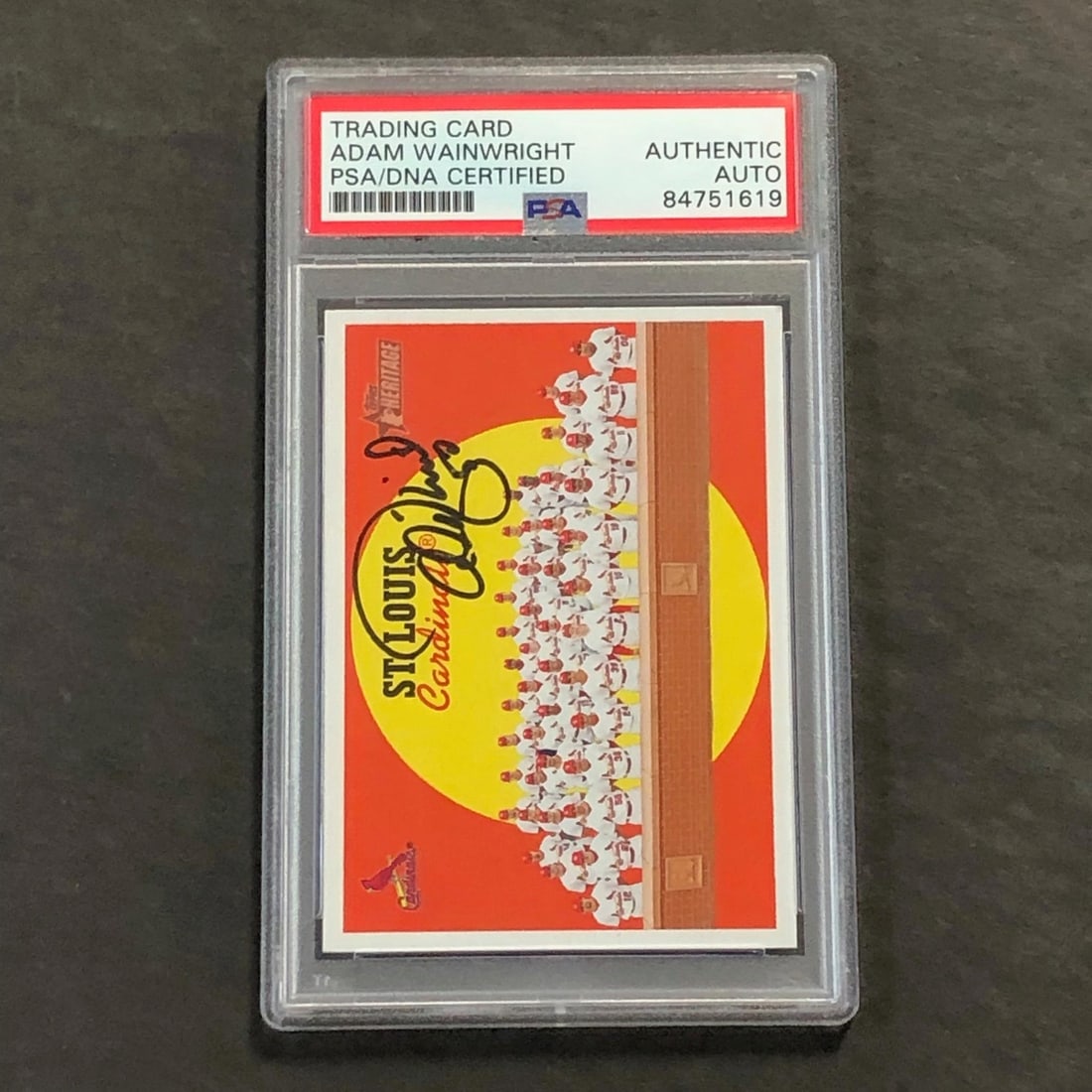 2005 Topps Heritage #223 Adam Wainwright Signed Card PSA Authenticated (1 of 2)