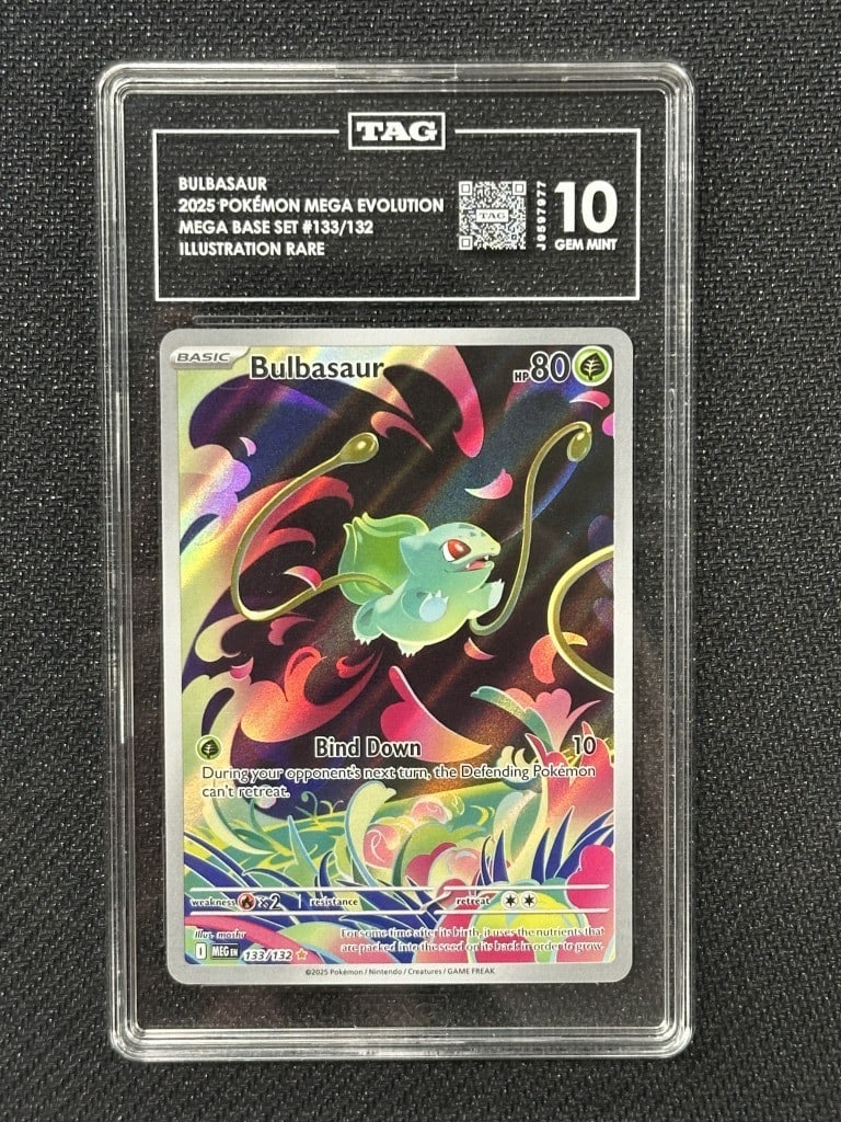 Rare Bulbasaur Pokemon Mega Evolution Illustration TAG 10 Card (1 of 2)