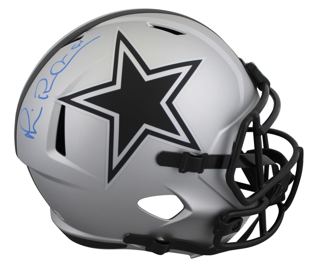 Michael Irvin Signed Dallas Cowboys Rave Full Size Speed Helmet BAS Authenticated (1 of 3)