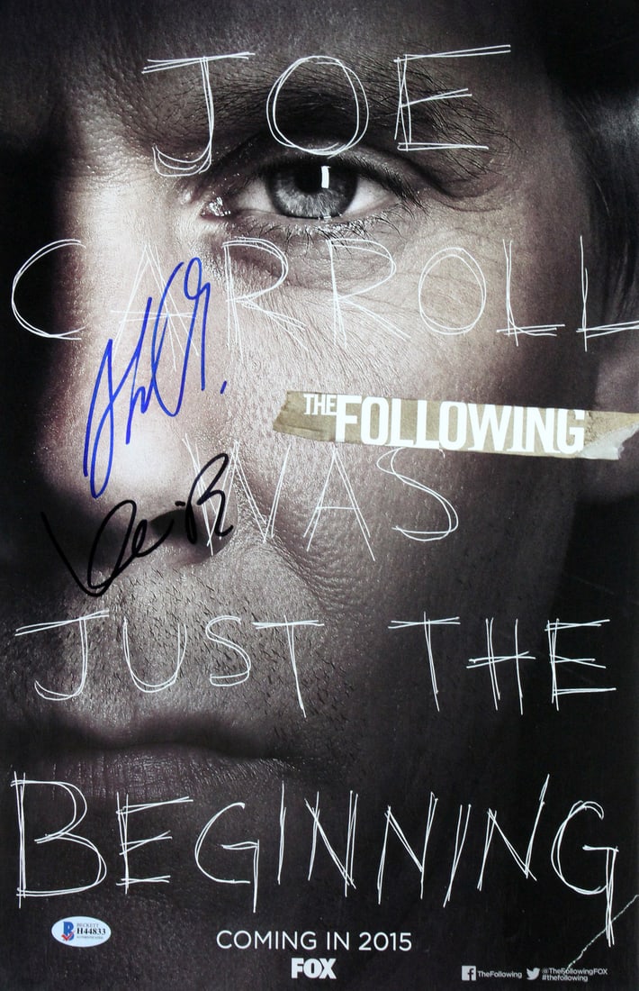 Kevin Bacon Shawn Ashmore Signed 11x17 Photo The Following BAS (1 of 3)