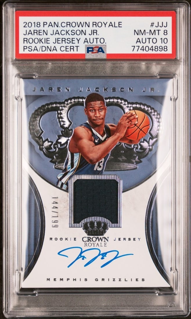 Jaren Jackson Jr 2018 Crown Royale Rookie Jersey Auto PSA 8 #JJJ (1 of 2)