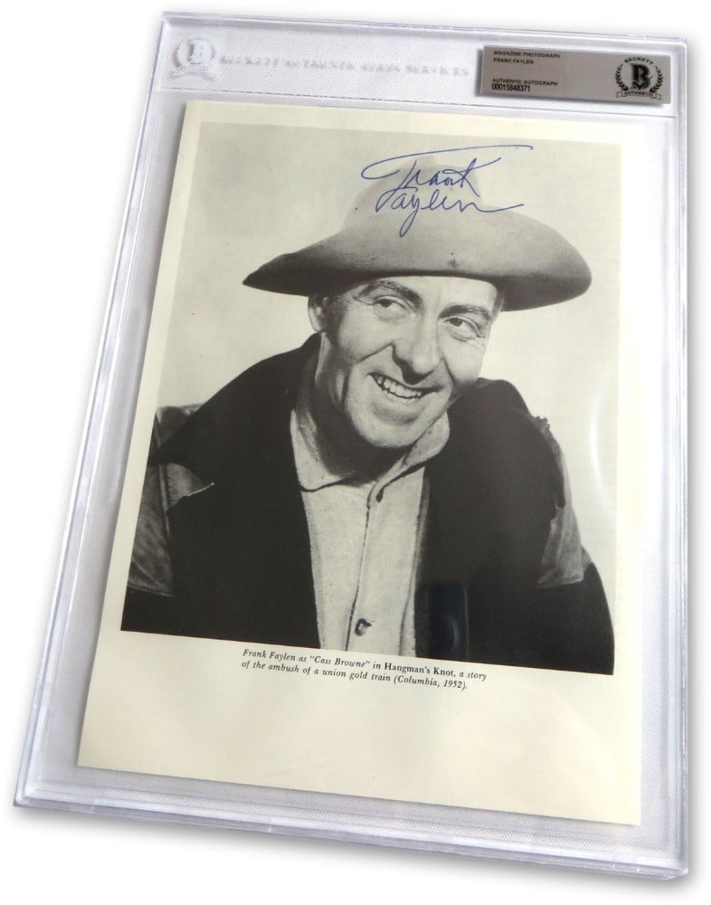 Frank Faylen Autographed Magazine Photo 8.75 x 12 Beckett Authenticated (1 of 3)