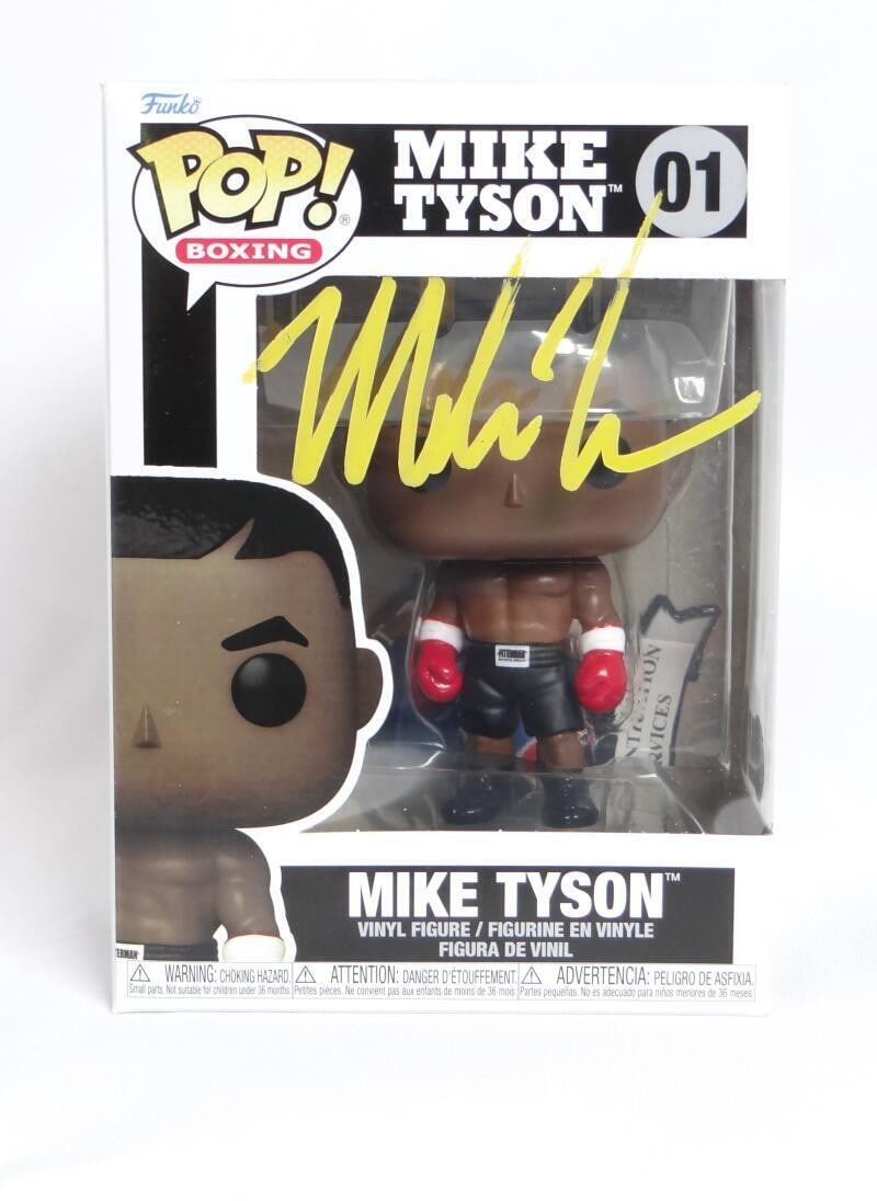 Mike Tyson Autographed Funko Pop #01 Beckett Authenticated Vinyl Figure (1 of 10)