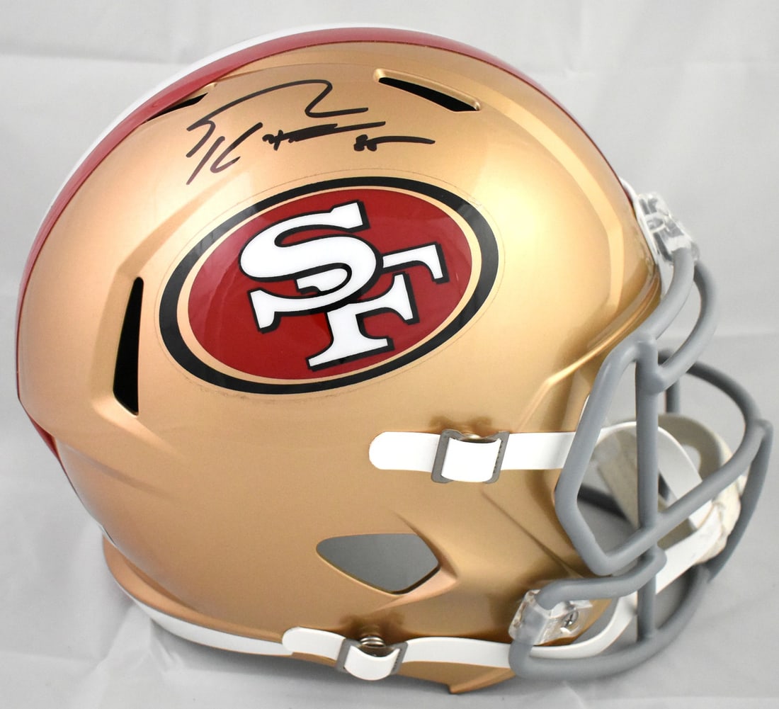San Francisco 49ers Full Size Speed Helmet Signed by George Kittle Beckett Authenticated (1 of 4)