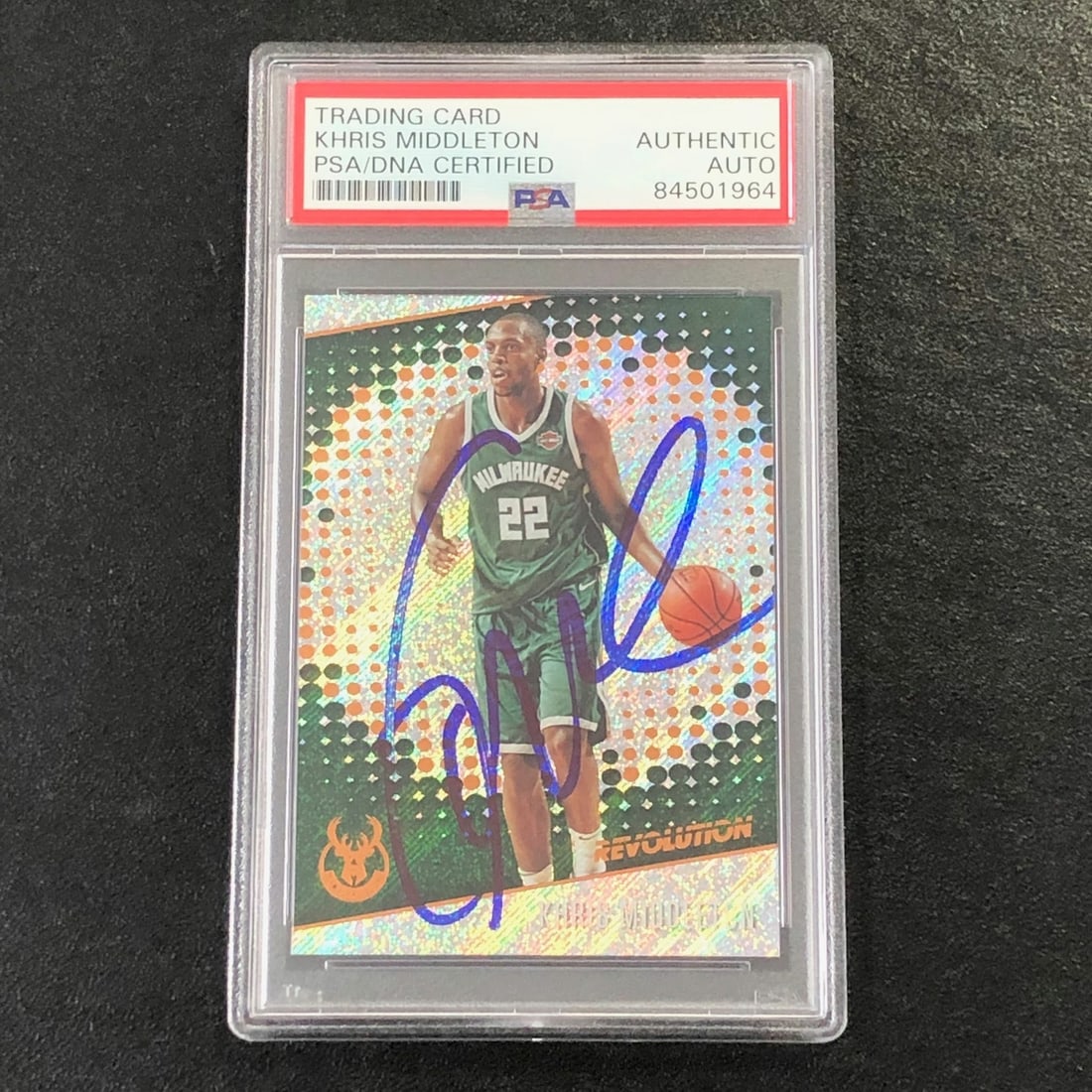 Khris Middleton Signed 2017-18 Panini Revolution #28 PSA/DNA Authentication (1 of 2)