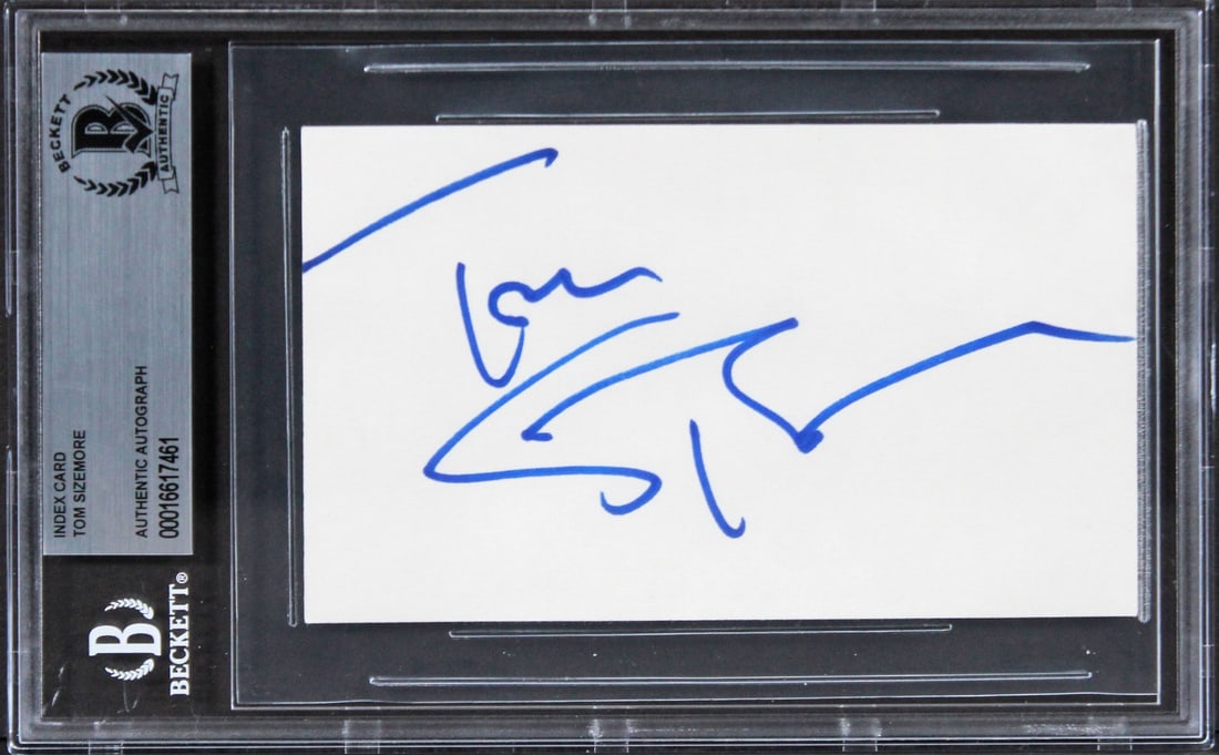 Tom Sizemore Signed 3x5 Index Card Saving Private Ryan Beckett Authenticated: Tom Sizemore Signed 3x5 Index Card Saving Private Ryan Beckett Authenticated This authentic 3x5 index card features the signature of Tom Sizemore, renowned for his role in 'Saving Private Ryan.' The i