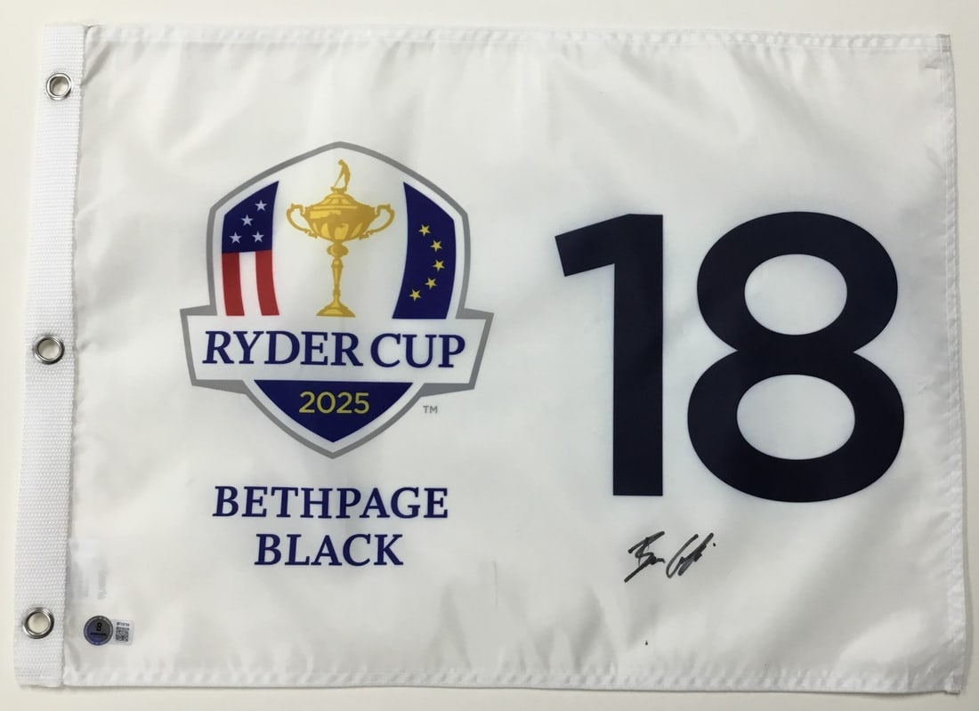 Ben Griffin Signed 2025 Ryder Cup Bethpage Black Flag Authenticated by Beckett (1 of 4)