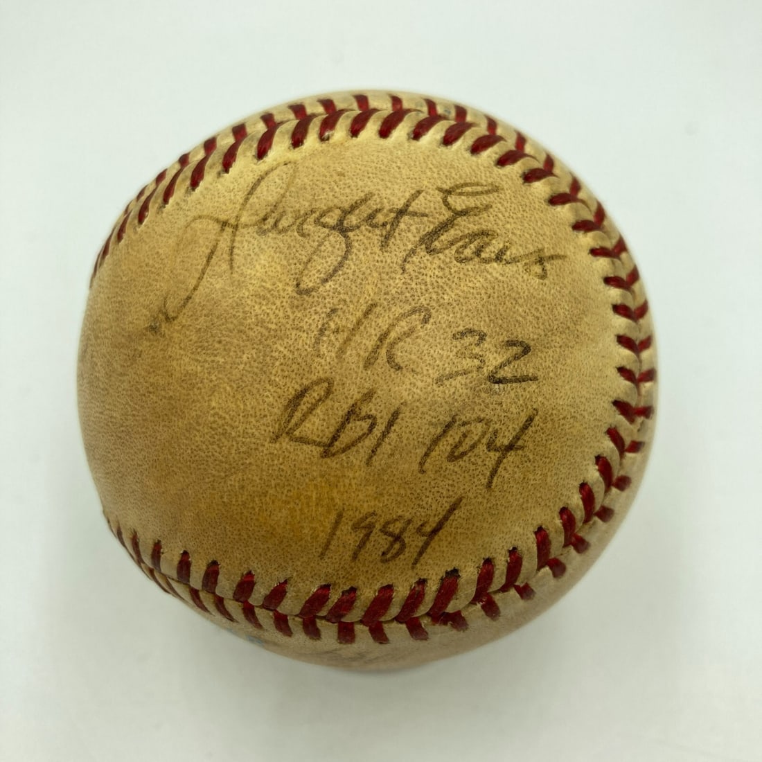 Jim Rice Dwight Evans Tony Armas 1984 Signed Game Used Baseball JSA (1 of 7)