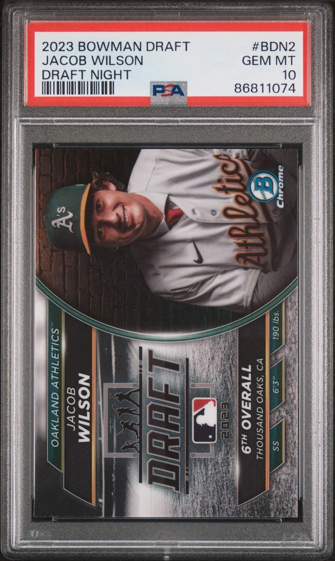 2023 Bowman Draft Jacob Wilson #BDN2 RC Baseball Card PSA 10 (1 of 2)