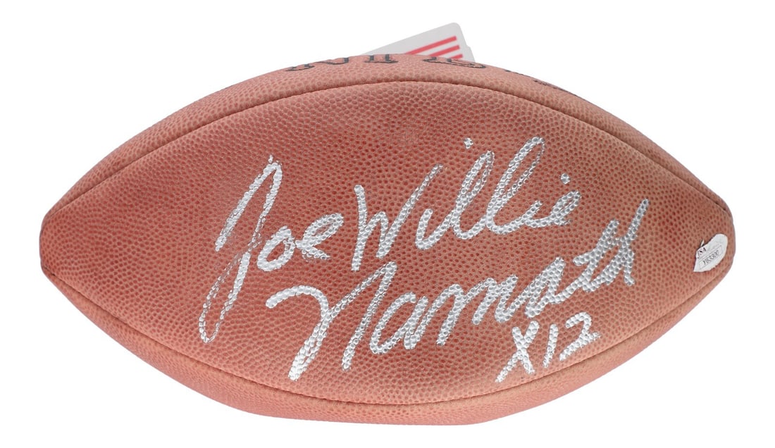 Joe Namath #12 Signed Wilson Game Football JSA Certified New York Jets: Joe Namath #12 Signed Wilson Game Football JSA Certified New York Jets This is an original signed official Wilson game football by the legendary Joe Willie Namath, bearing his iconic number 12. Authen