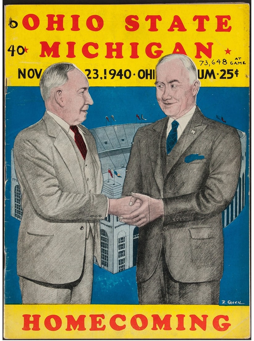 1940 Michigan vs Ohio State Football Program The Game Vintage (1 of 4)